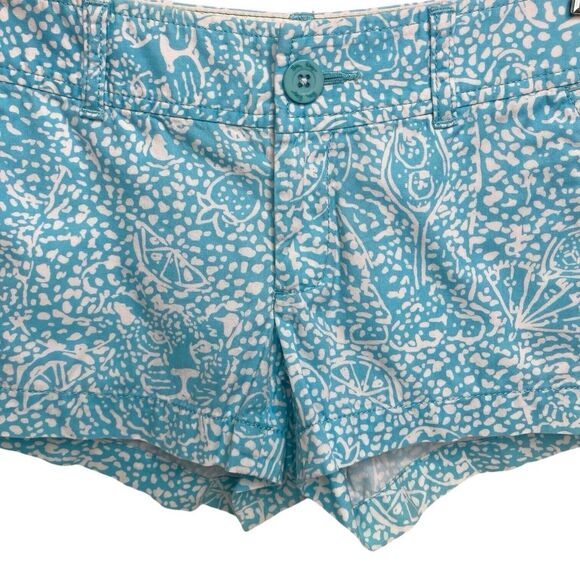 Lilly Pulitzer Womens Size 0 The Walsh Shorts Pockets Fruits & Drinks Blue White - Picture 2 of 7
